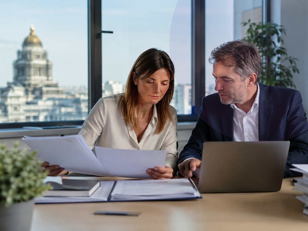 Échange calme autour de documents administratifs